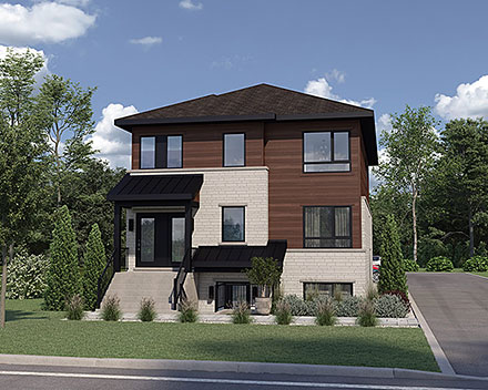 Contemporary Modern Elevation of Plan 52841