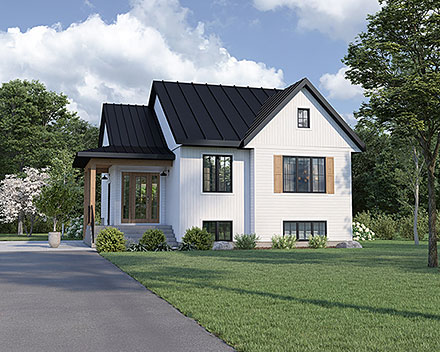 Country Farmhouse New American Style Elevation of Plan 52862
