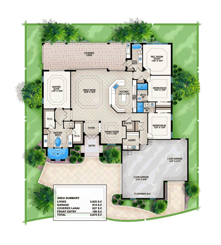 House Plan 52901 First Level Plan