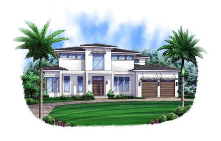 Contemporary Elevation of Plan 52905