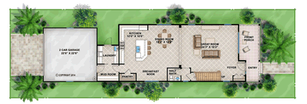 House Plan 52908 First Level Plan