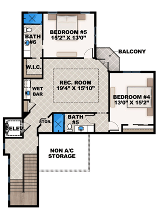 House Plan 52915 Second Level Plan