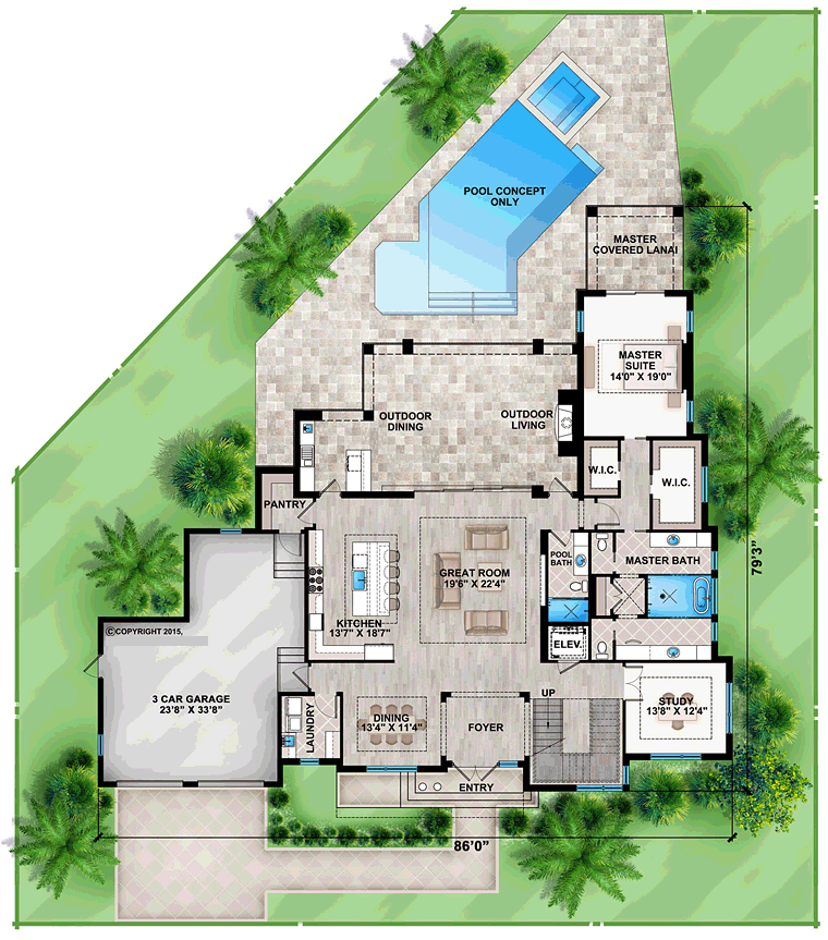 Contemporary Modern Level One of Plan 52917