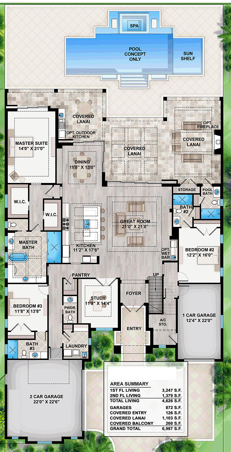 Coastal Florida Mediterranean Level One of Plan 52927