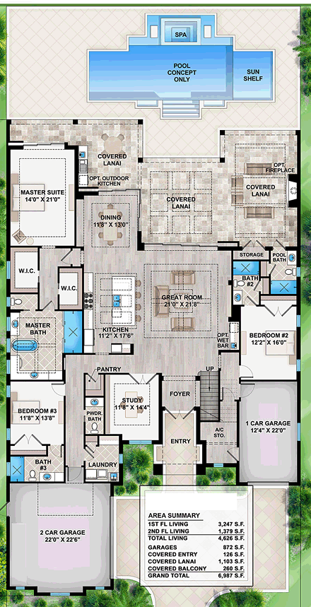 House Plan 52927 First Level Plan