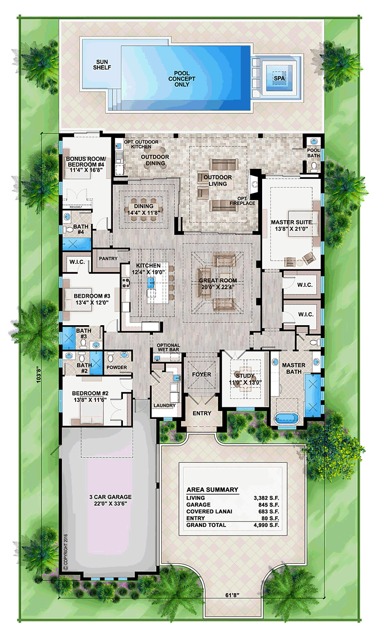 House Plan 52930 Level One