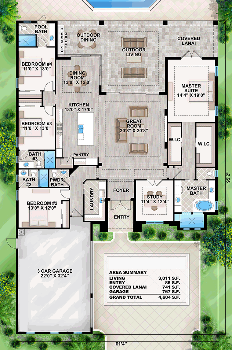 House Plan 52936 Level One