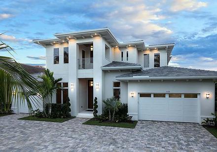 Coastal Contemporary Florida Elevation of Plan 52941