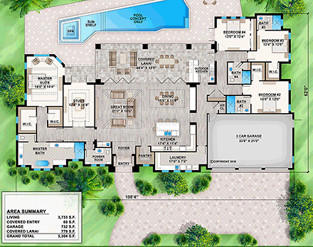 House Plan 52949 First Level Plan