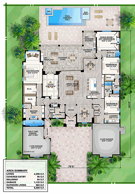 House Plan 52950 First Level Plan