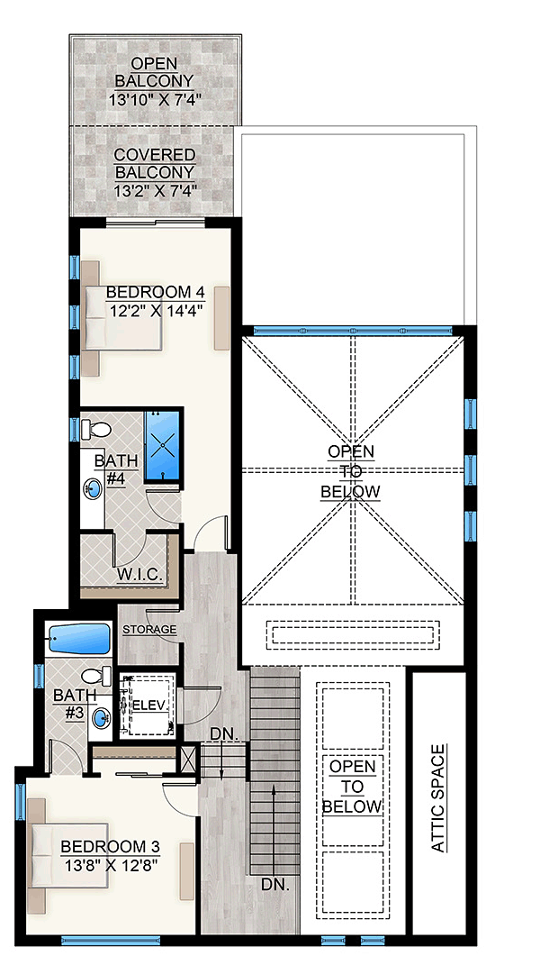 Contemporary Level Two of Plan 52960