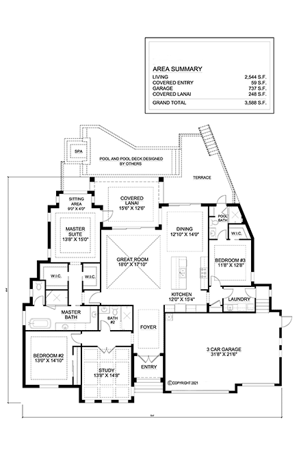 House Plan 52979 First Level Plan