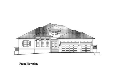 Coastal Florida Elevation of Plan 52979