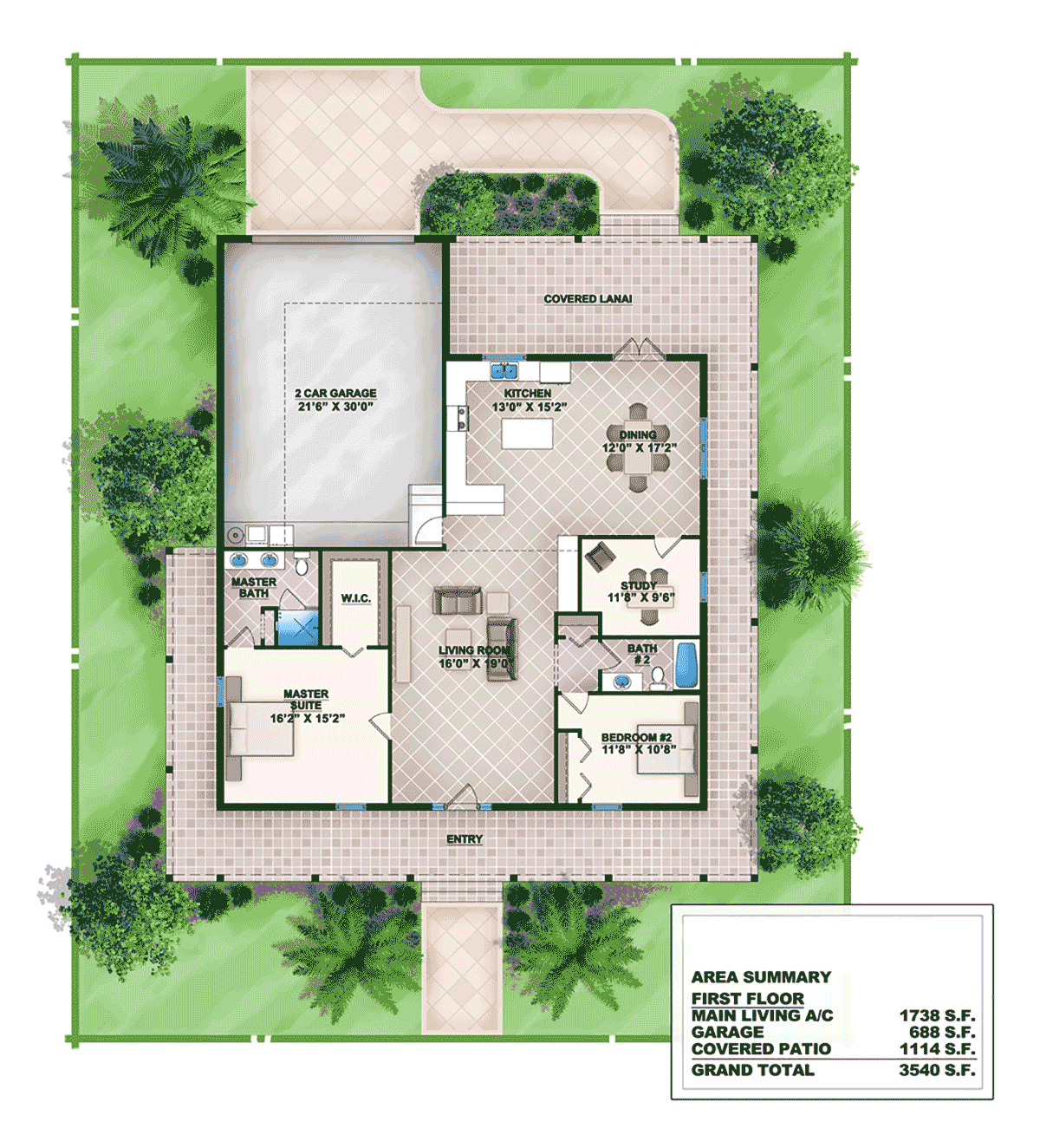 Country Florida Southern Level One of Plan 52986