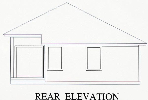  Rear Elevation of Plan 53118