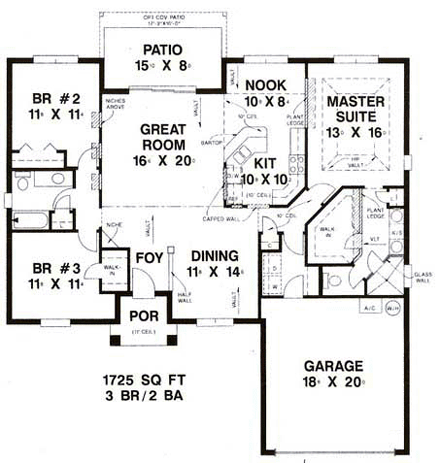 House Plan 53222 First Level Plan