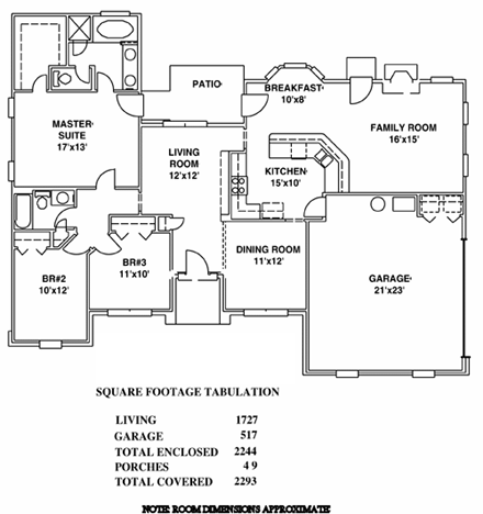 House Plan 53223 First Level Plan