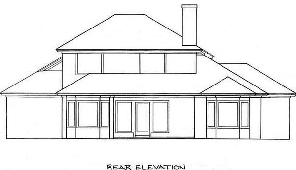  Rear Elevation of Plan 53246