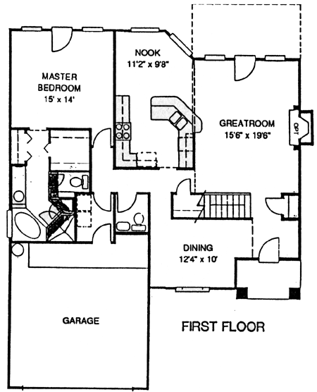 Plan 53336 | with 4 Bed, 2 Bath, 2 Car Garage