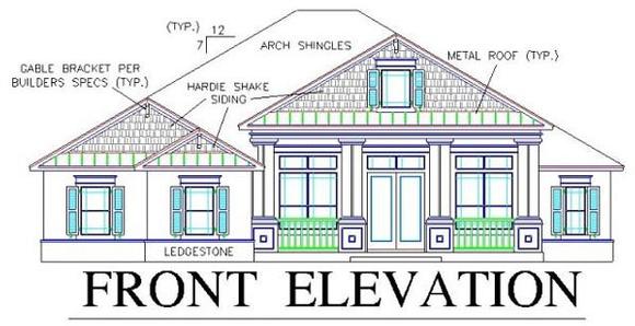 House Plan 53349 Elevation