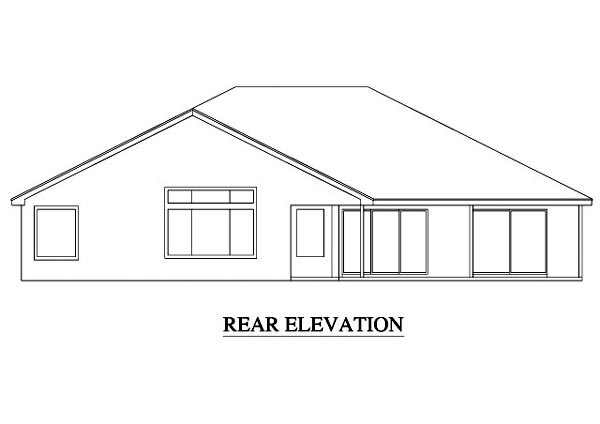  Rear Elevation of Plan 53371