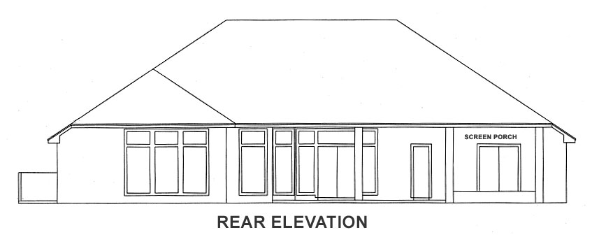  Rear Elevation of Plan 53436