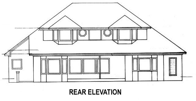  Rear Elevation of Plan 53453