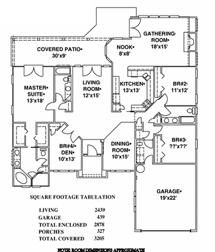 House Plan 53456 First Level Plan