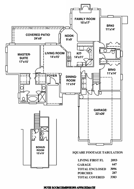 House Plan 53459 First Level Plan