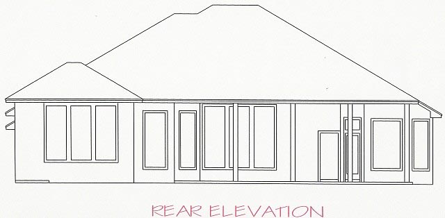  Rear Elevation of Plan 53463