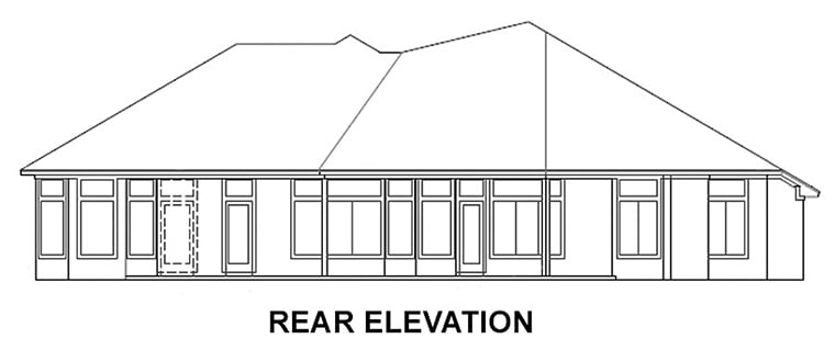  Rear Elevation of Plan 53523