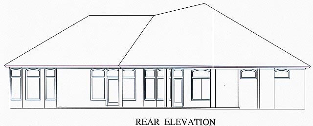  Rear Elevation of Plan 53529