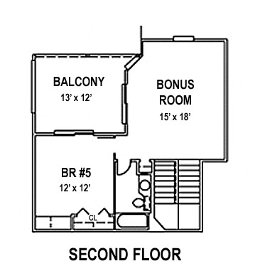 House Plan 53540 Second Level Plan