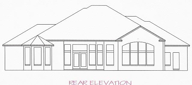  Rear Elevation of Plan 53544