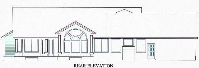  Rear Elevation of Plan 53550