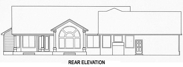  Rear Elevation of Plan 53554