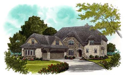 Craftsman European Elevation of Plan 53709