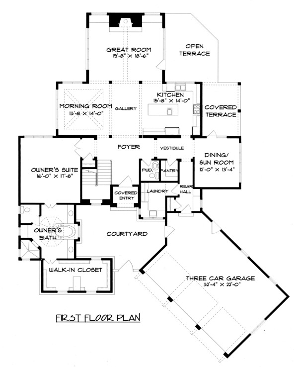 European Tudor Level One of Plan 53726