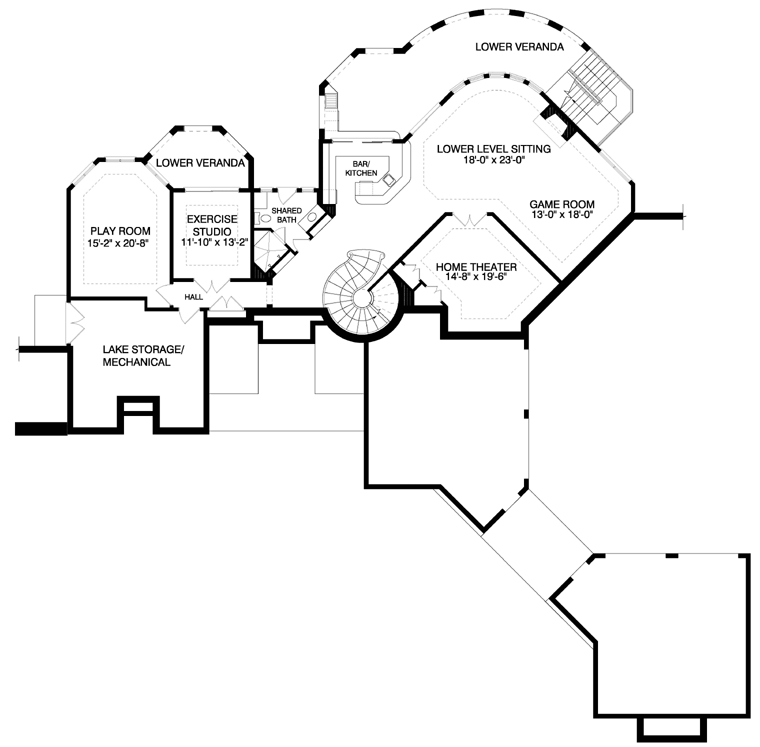 Mediterranean Lower Level of Plan 53734