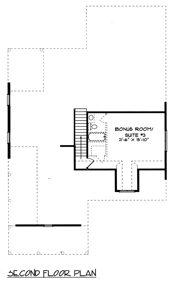 Colonial Farmhouse Victorian Level Two of Plan 53757