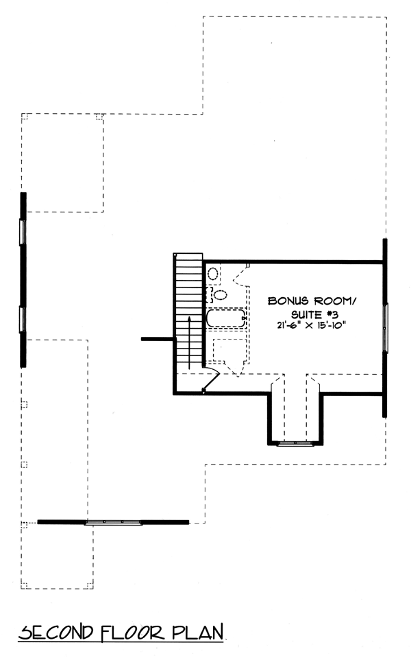 Craftsman Victorian Level Two of Plan 53758