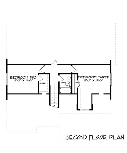 House Plan 53760 Second Level Plan