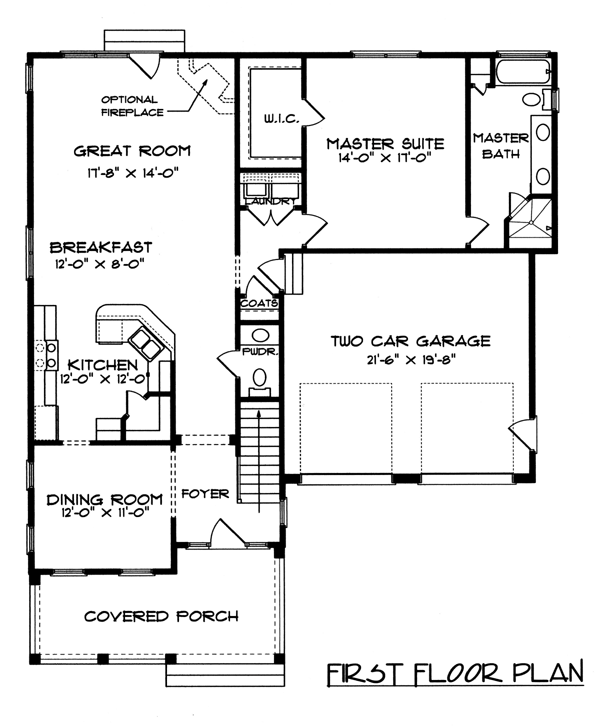 Farmhouse Victorian Level One of Plan 53762