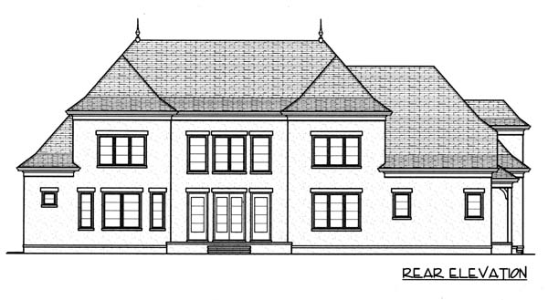 European Rear Elevation of Plan 53769