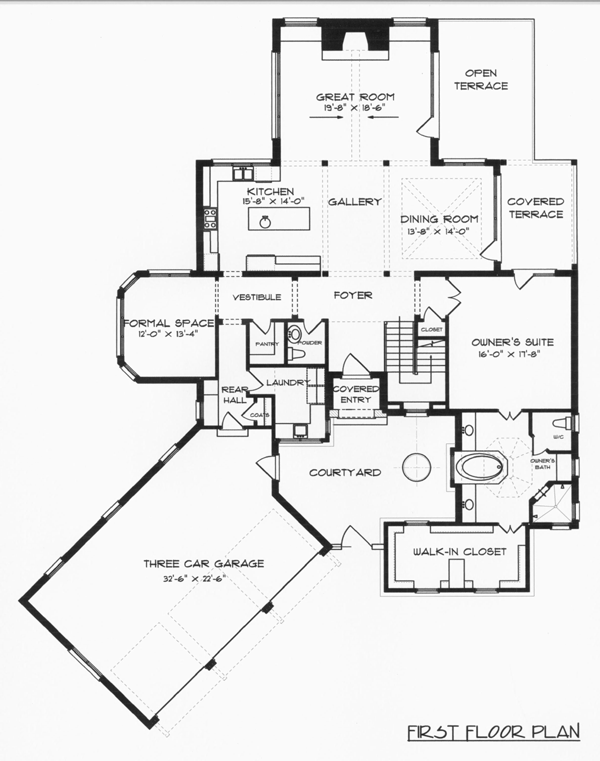 European Tudor Level One of Plan 53778