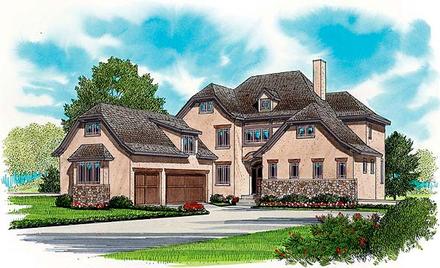 Craftsman European Elevation of Plan 53781