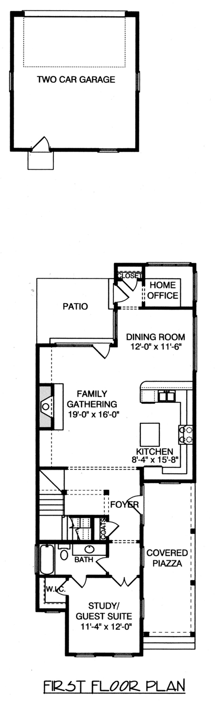 House Plan 53795 First Level Plan