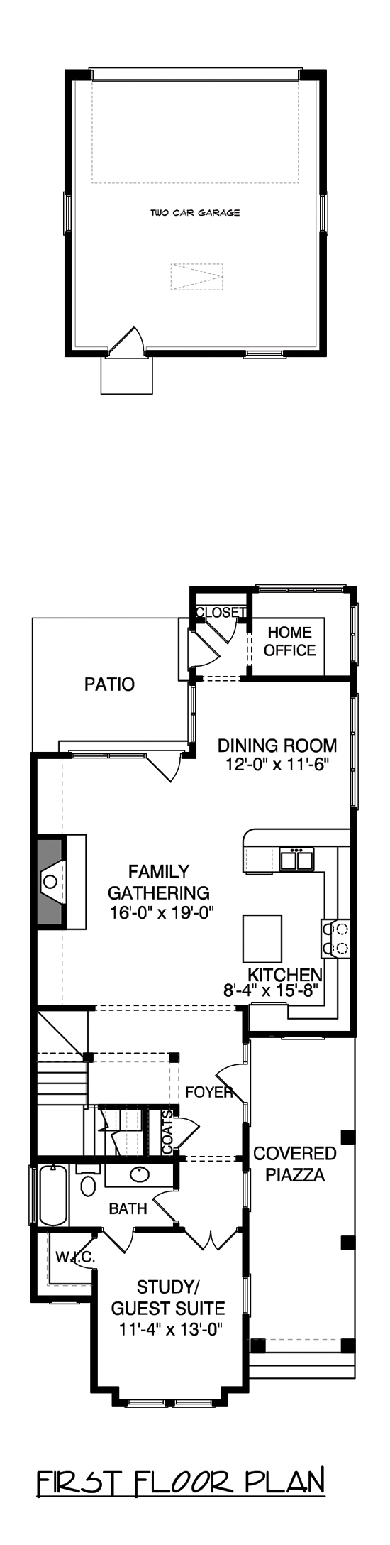 Farmhouse Traditional Victorian Level One of Plan 53796