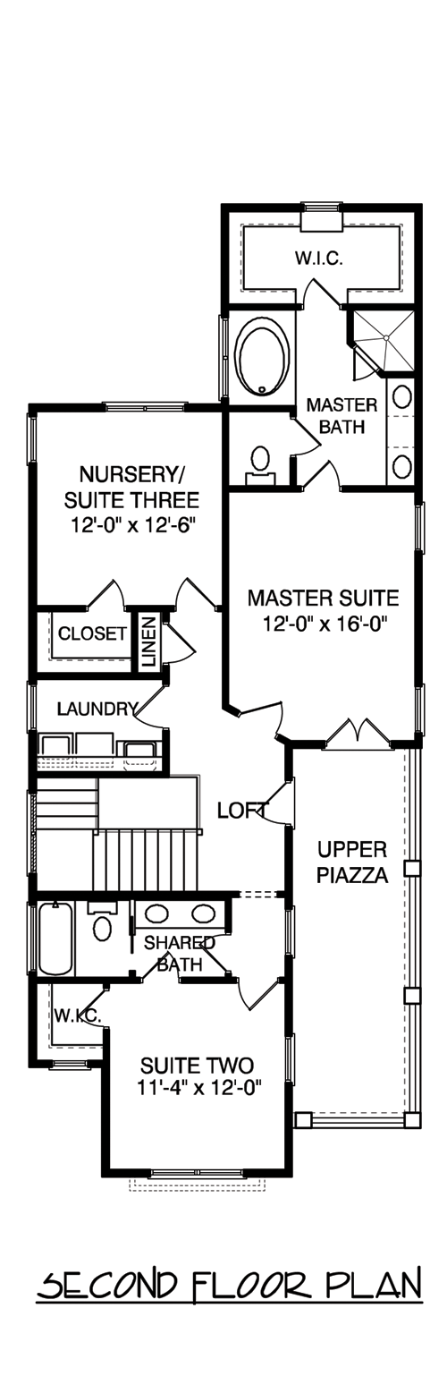 Farmhouse Traditional Victorian Level Two of Plan 53796