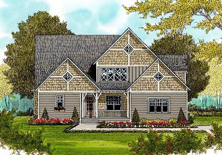 Craftsman Elevation of Plan 53805